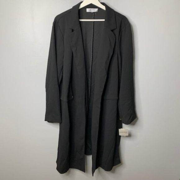 Kasper Black Long Blazer Jacket New - Picture 1 of 4